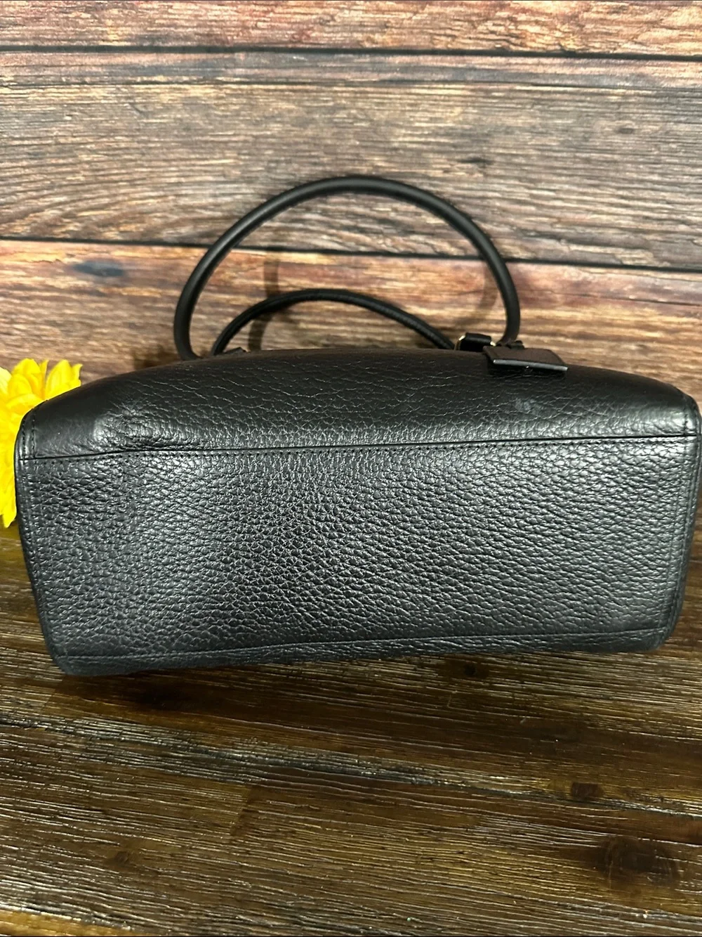 Kate Spade Bay Street Oden tote in Black Pebbled Leather with Rolled Handles!